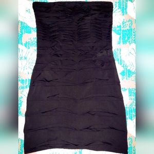 NWOT Windsor Black Ruched Sleeveless Cocktail Bodycon Mini Dress Small